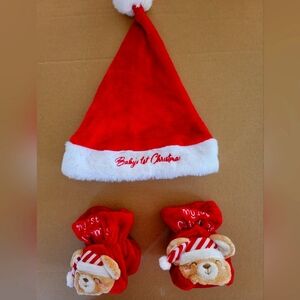 Babys 1st christmas hat and boots